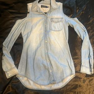 Denim Button-Up Top